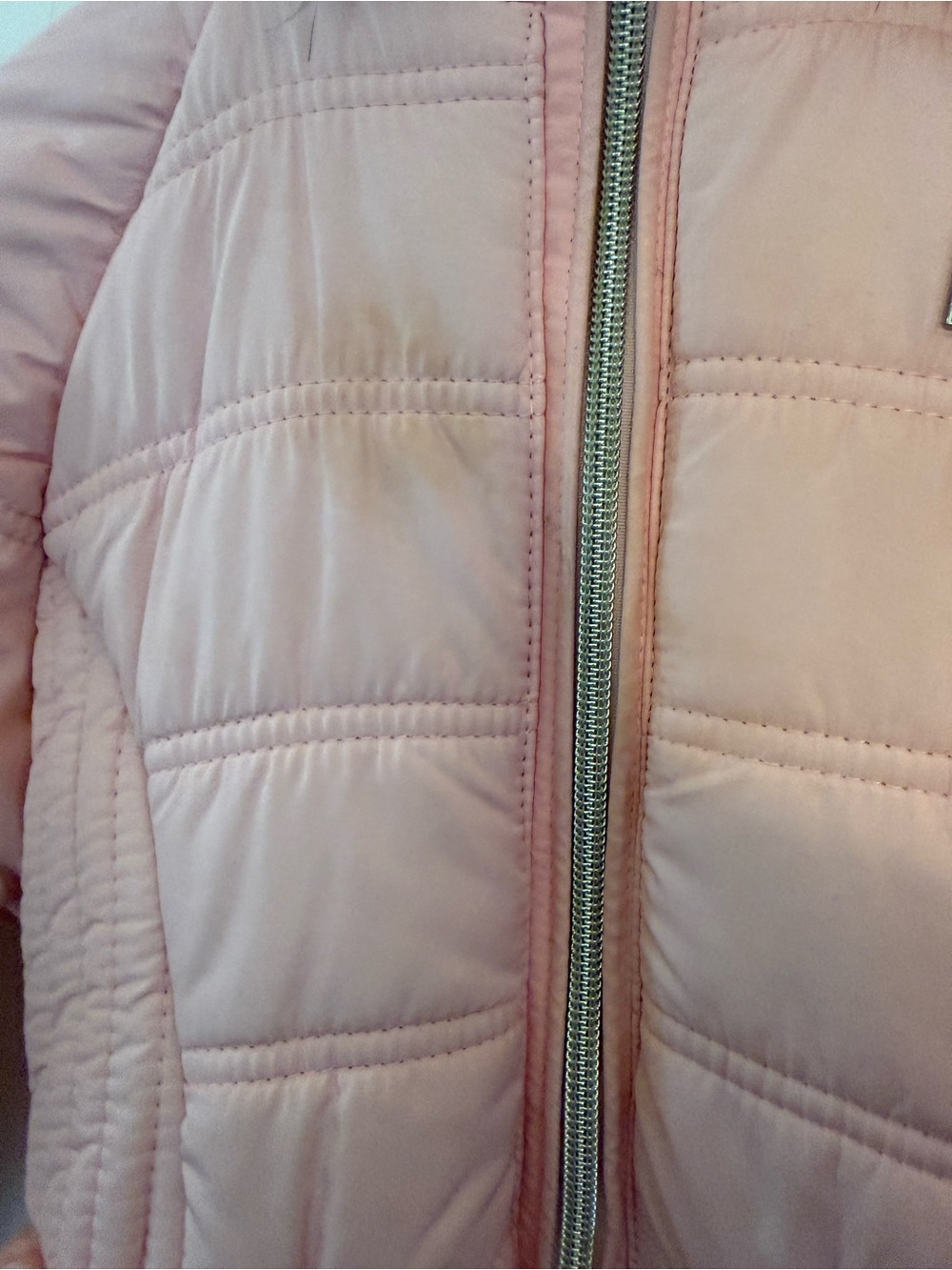 Tommy Hilfiger Light Pink Quilted Girls Puffer Coat with Faux Fur Hood - Picture 2 of 4